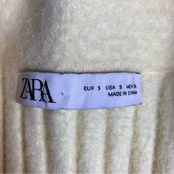 Zara Butter Yellow ribbed soft sweater S - Picture 7 of 7